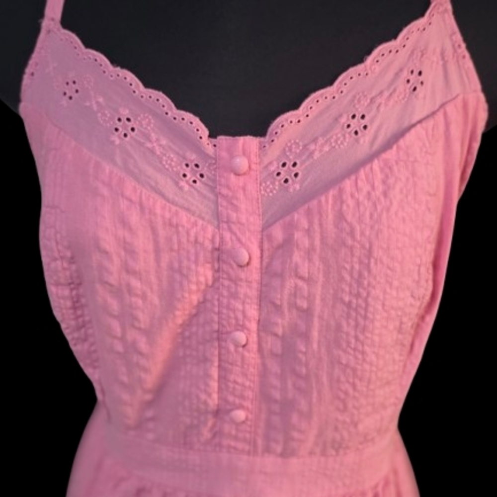 Torrid Pink Eyelet Lace Button Sundress Size 2 NWOT image 2